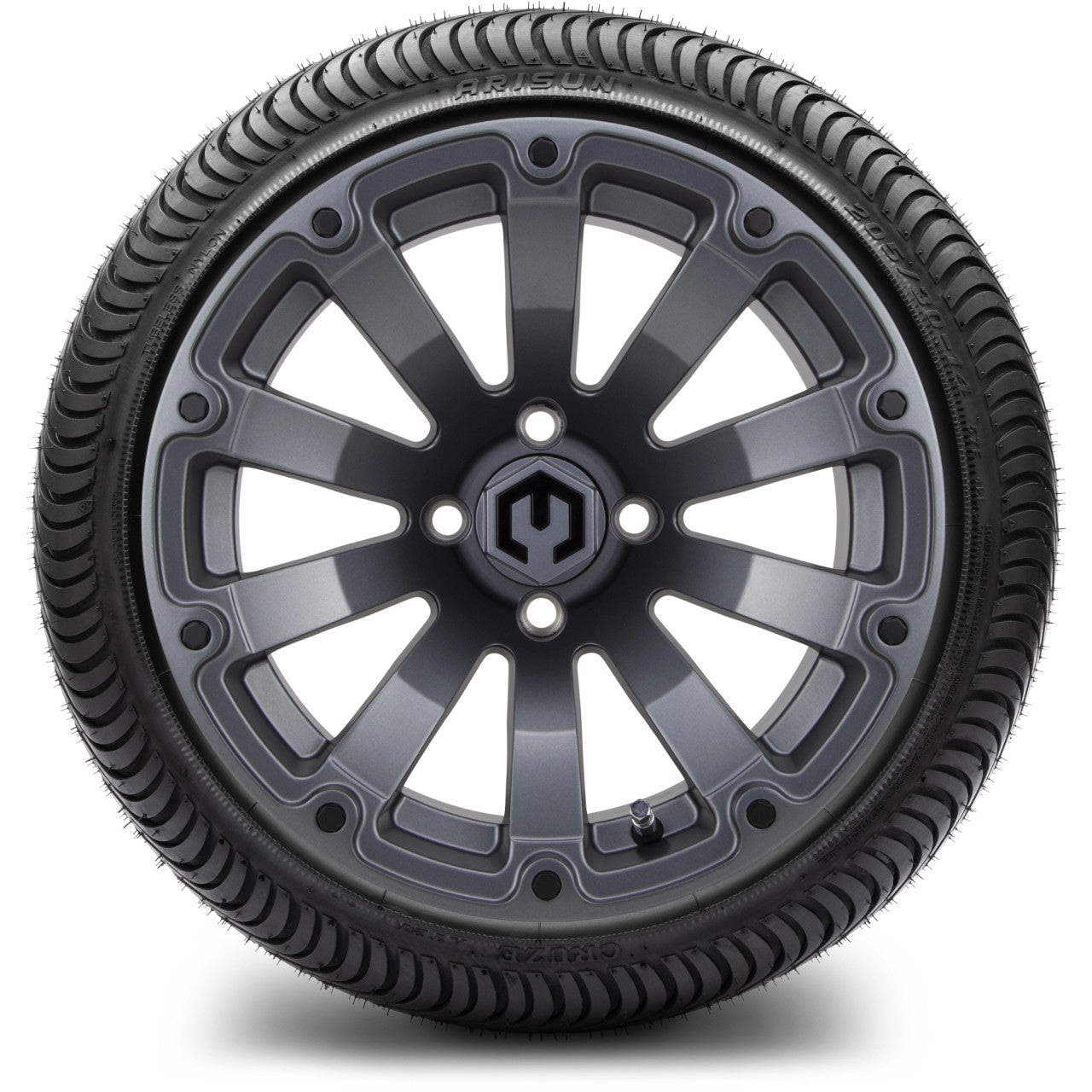 MODZ® 14" Bomber Matte Gunmetal - LowPro Street Tire and Wheels Combo