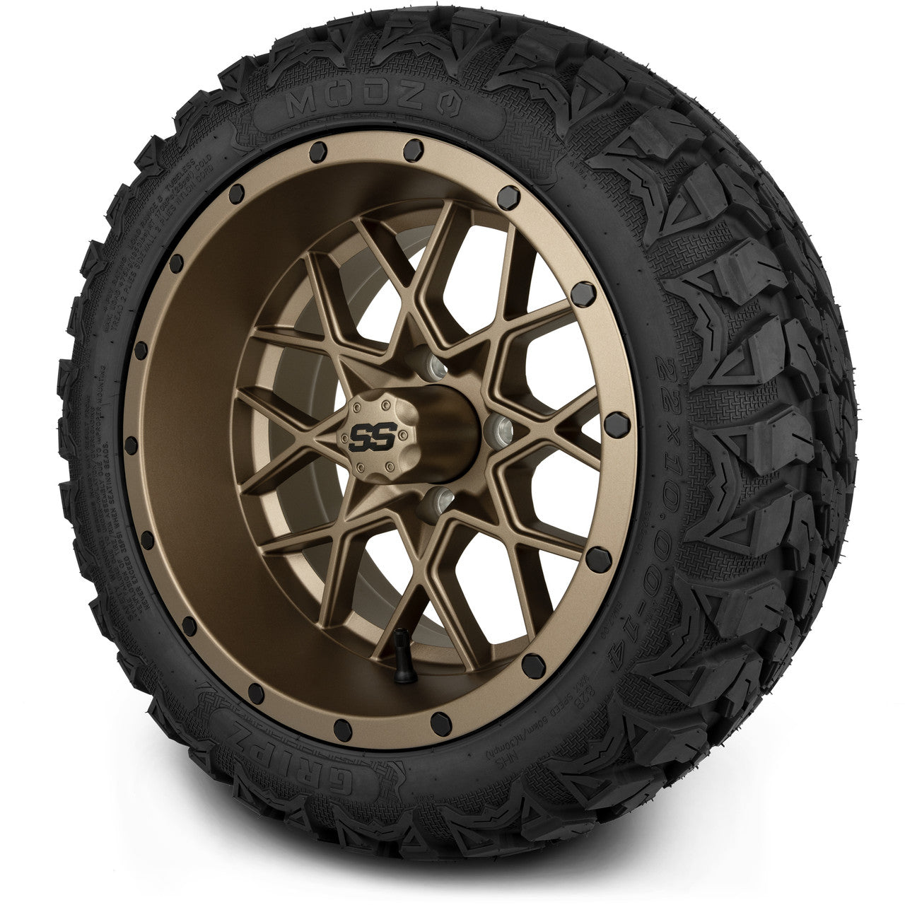 MODZ® 14" Vortex Matte Bronze - Lifted Tires and Wheels Combo