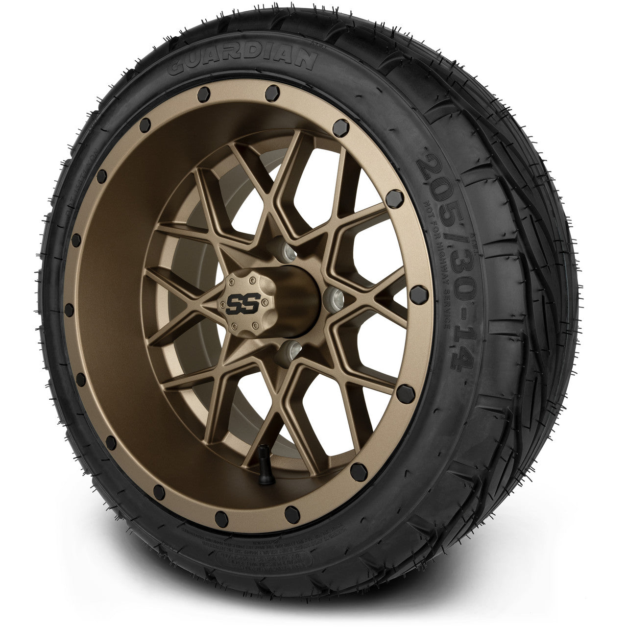 MODZ® 14" Vortex Matte Bronze - LowPro Street Tire and Wheels Combo