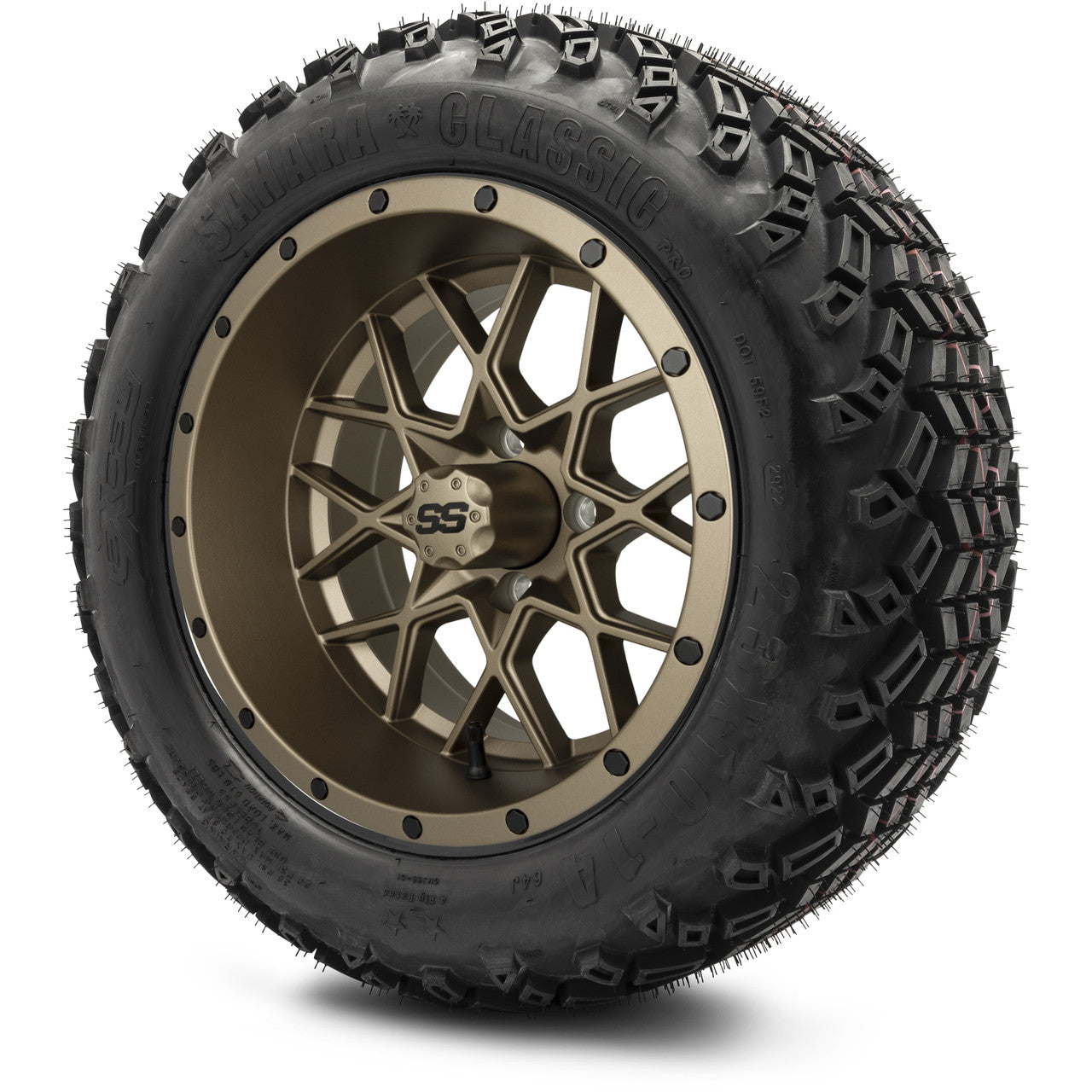 MODZ® 14" Vortex Matte Bronze - Lifted Tires and Wheels Combo