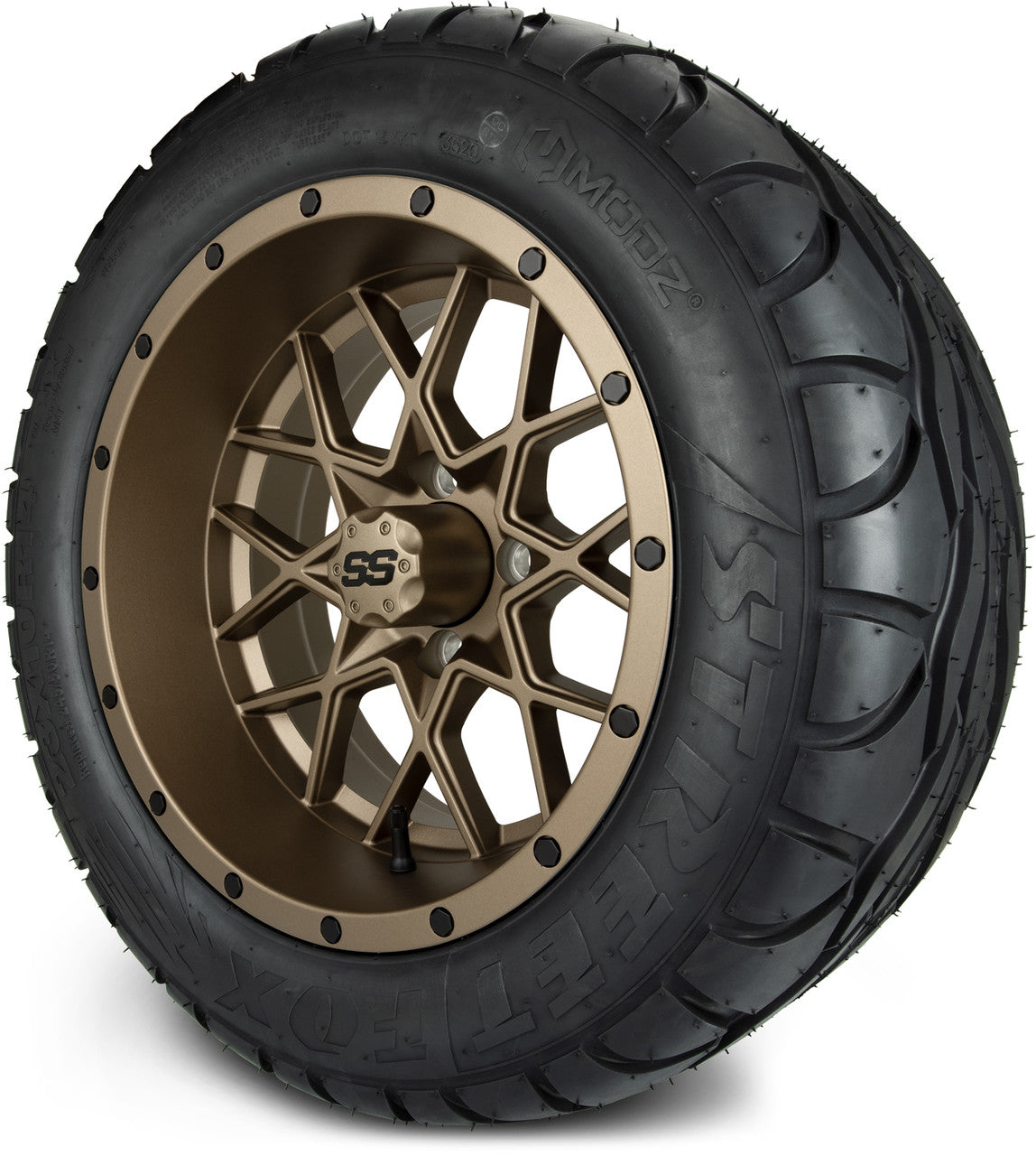 MODZ® 14" Vortex Matte Bronze - Lifted Tires and Wheels Combo
