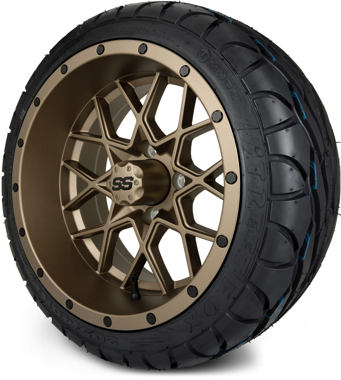 MODZ® 14" Vortex Matte Bronze - LowPro Street Tire and Wheels Combo