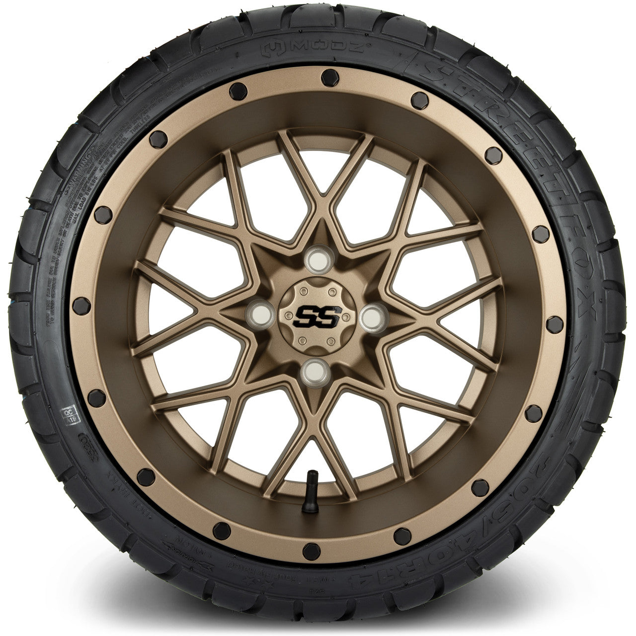 MODZ® 14" Vortex Matte Bronze - LowPro Street Tire and Wheels Combo
