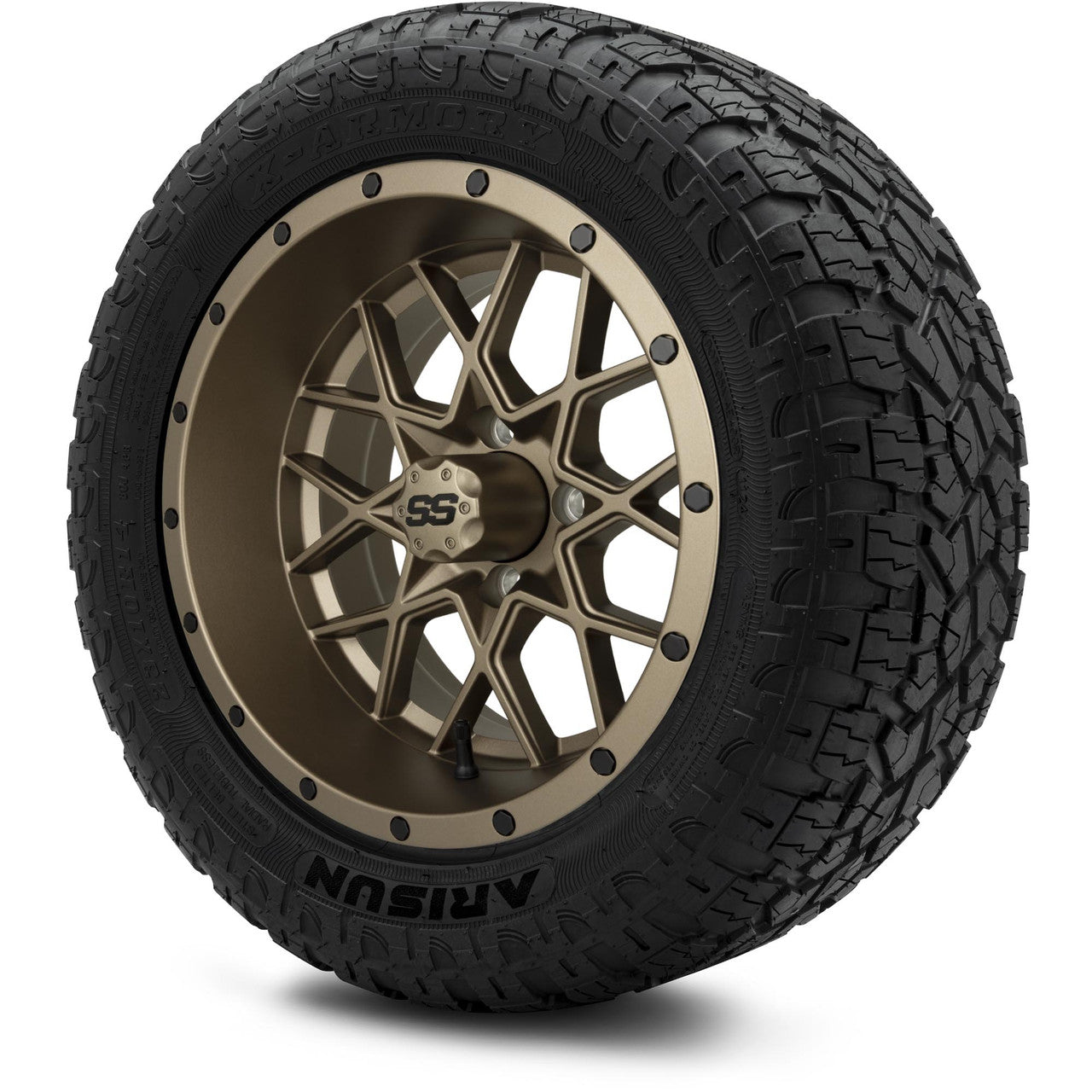 MODZ® 14" Vortex Matte Bronze - Lifted Tires and Wheels Combo