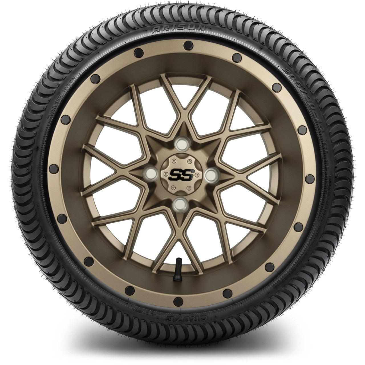MODZ® 14" Vortex Matte Bronze - LowPro Street Tire and Wheels Combo