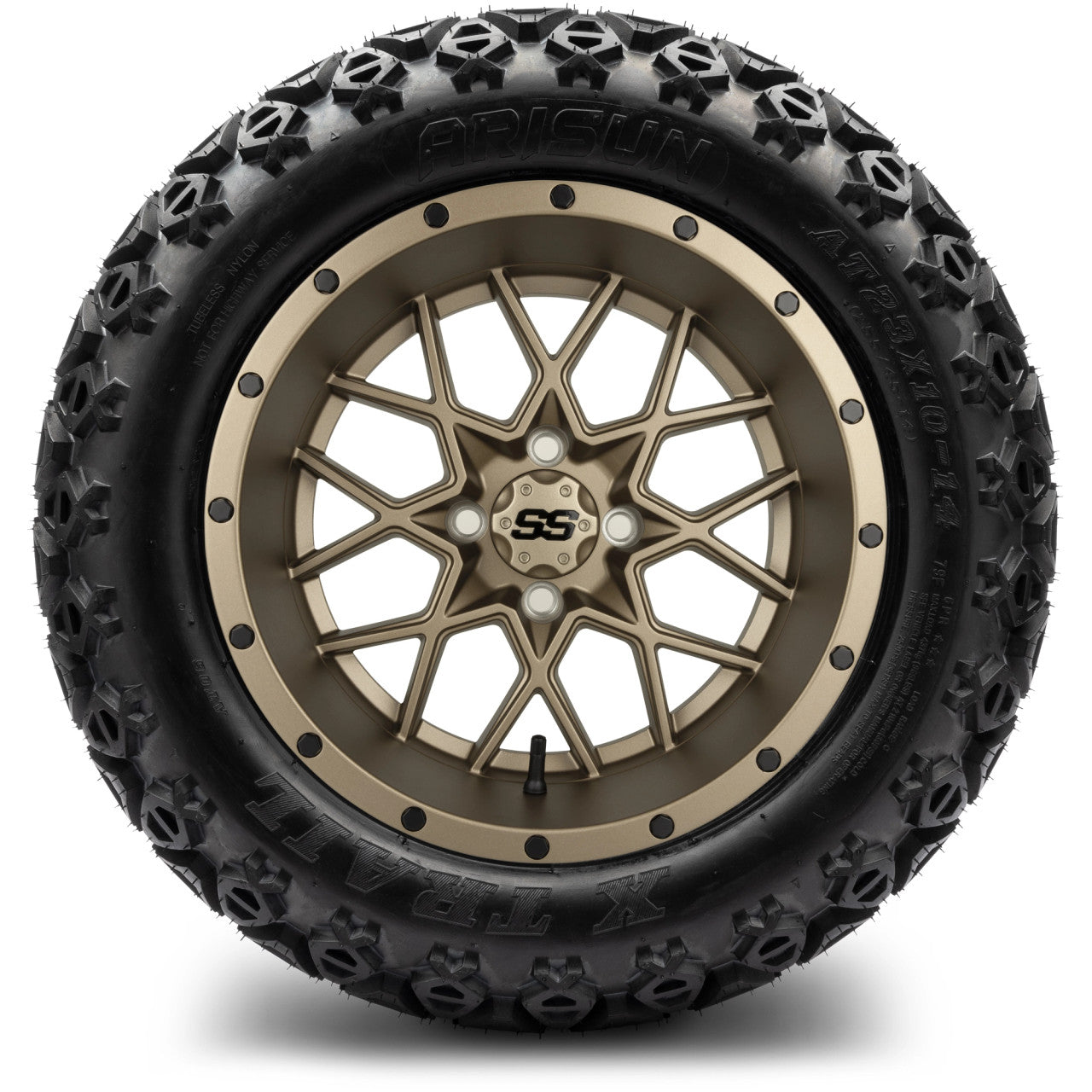 MODZ® 14" Vortex Matte Bronze - Lifted Tires and Wheels Combo
