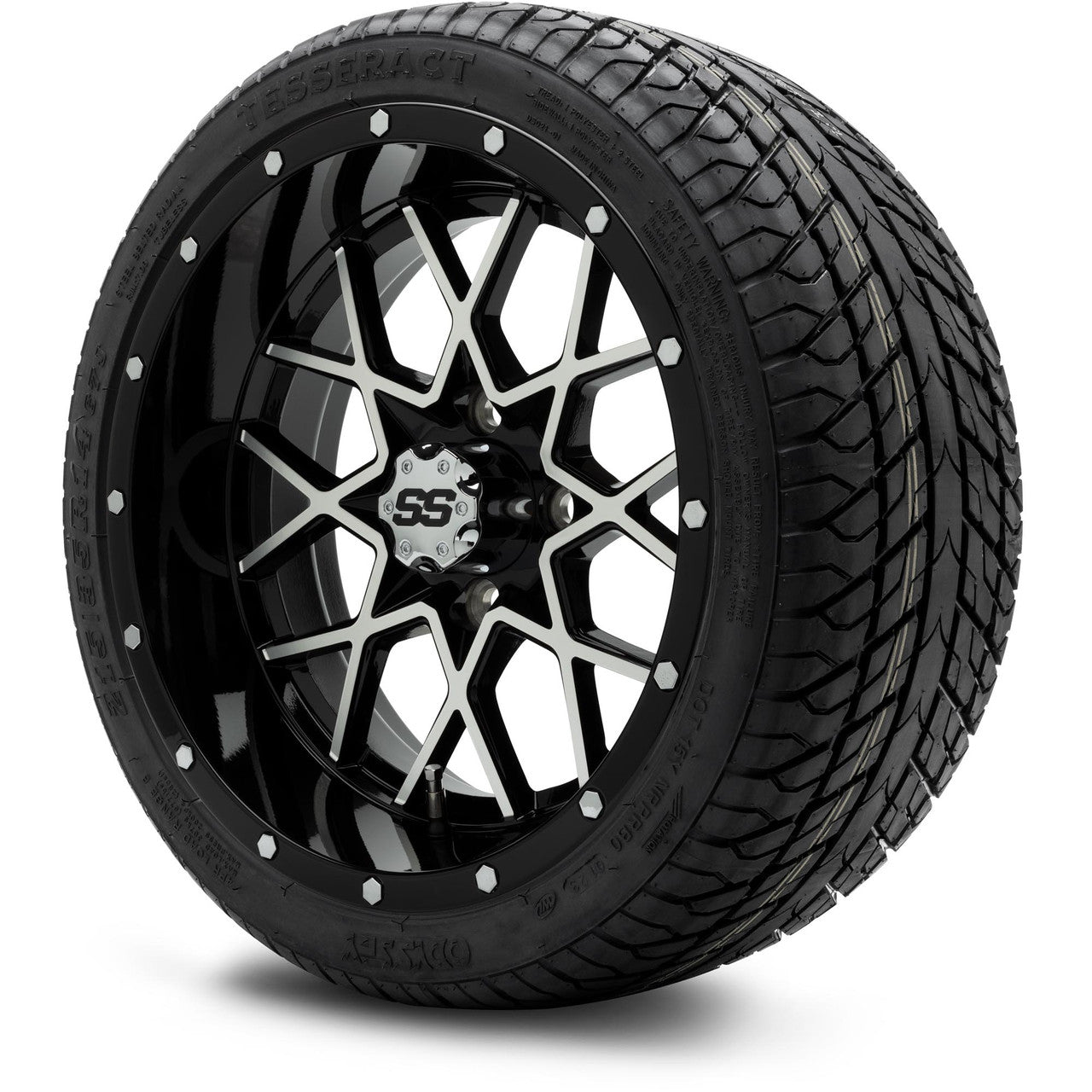 MODZ® 14" Vortex Machined Black - LowPro Street Tire and Wheels Combo
