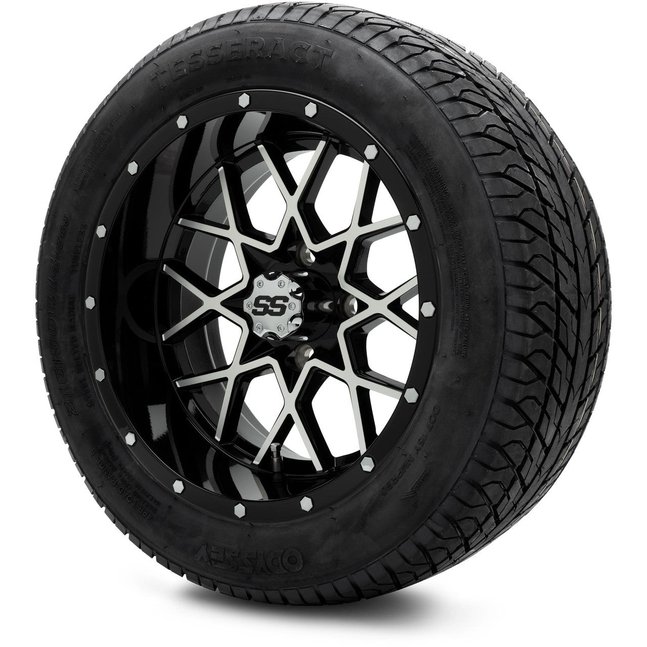 MODZ® 14" Vortex Machined Black - Lifted Tires and Wheels Combo