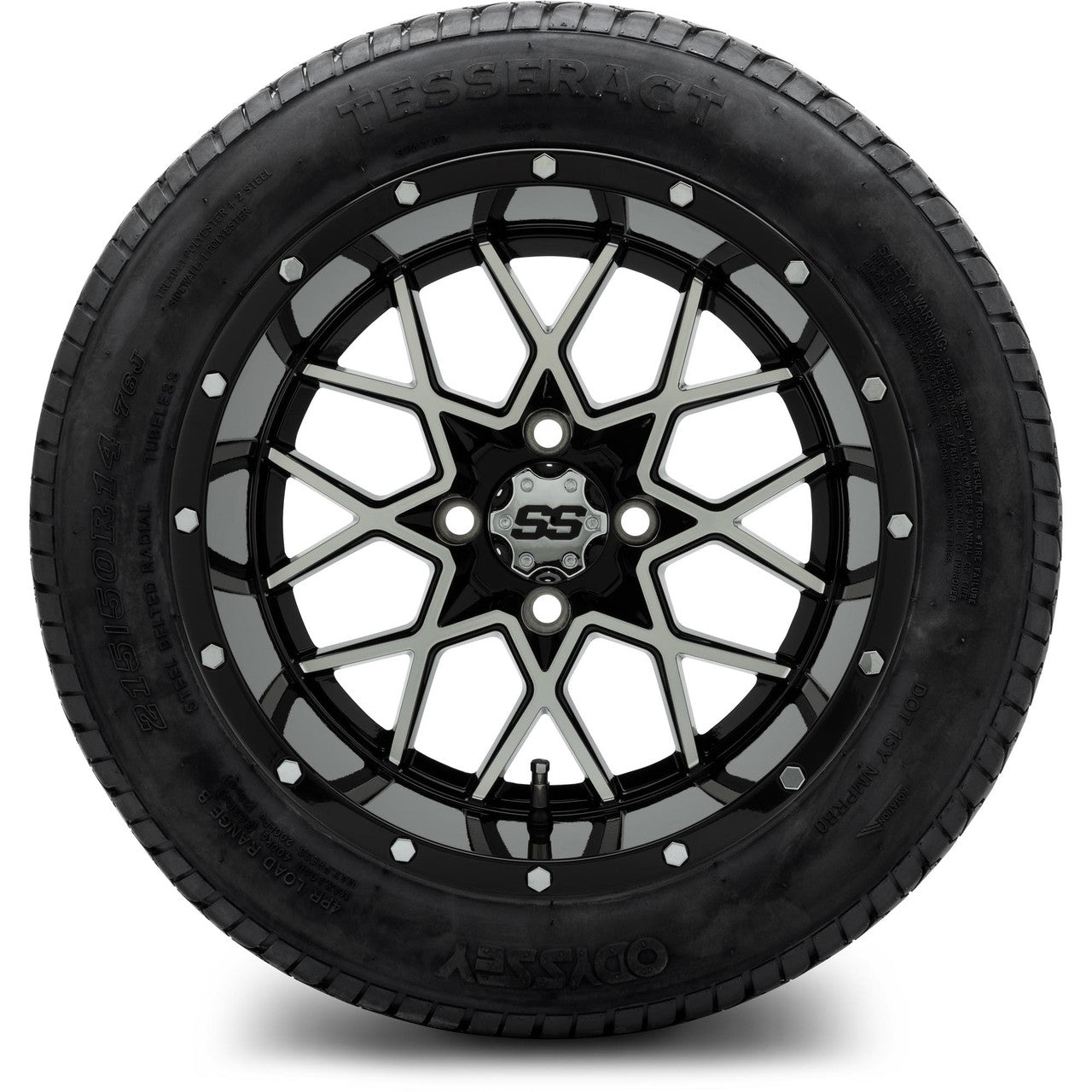 MODZ® 14" Vortex Machined Black - Lifted Tires and Wheels Combo