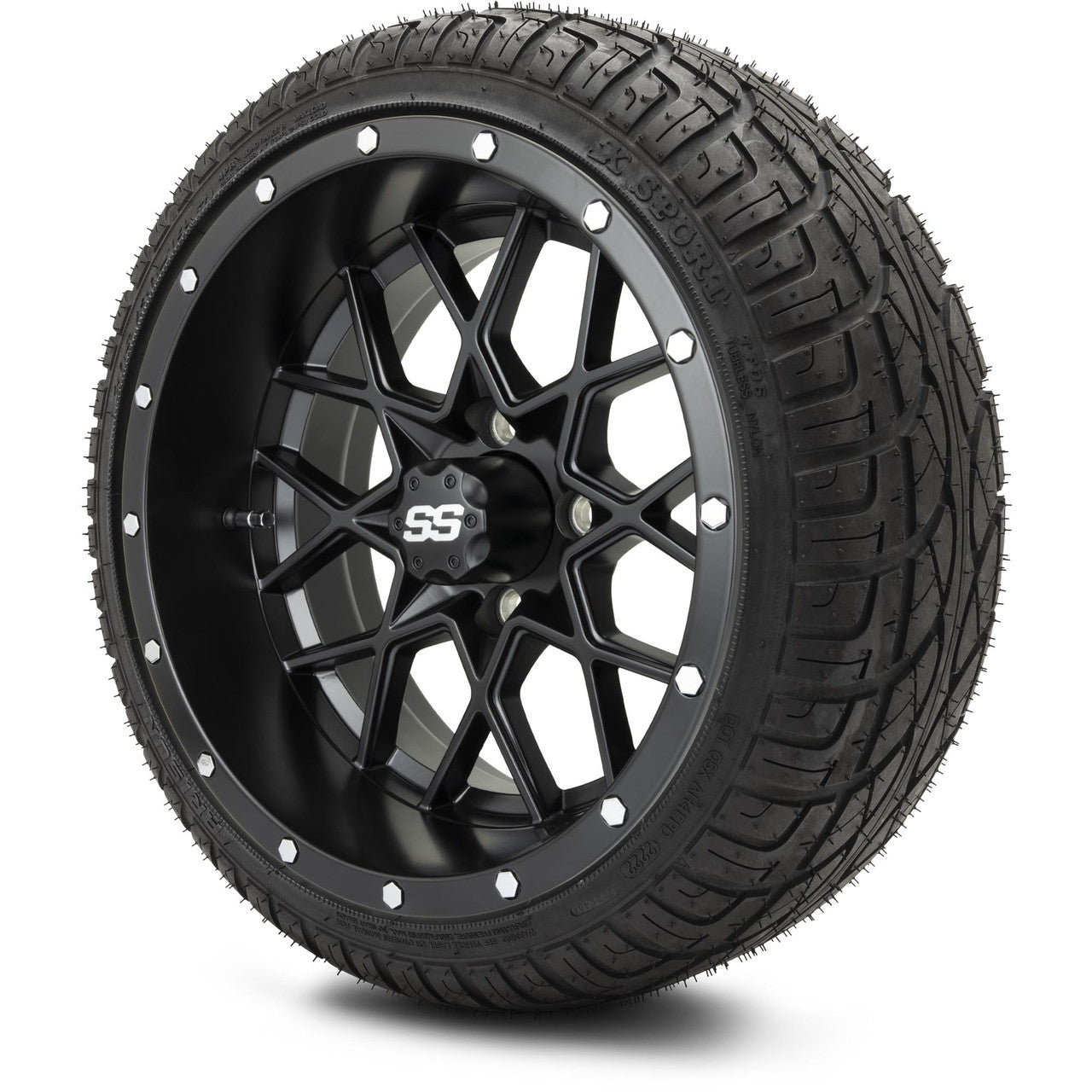 MODZ® 14" Vortex Matte Black - LowPro Street Tire and Wheels Combo