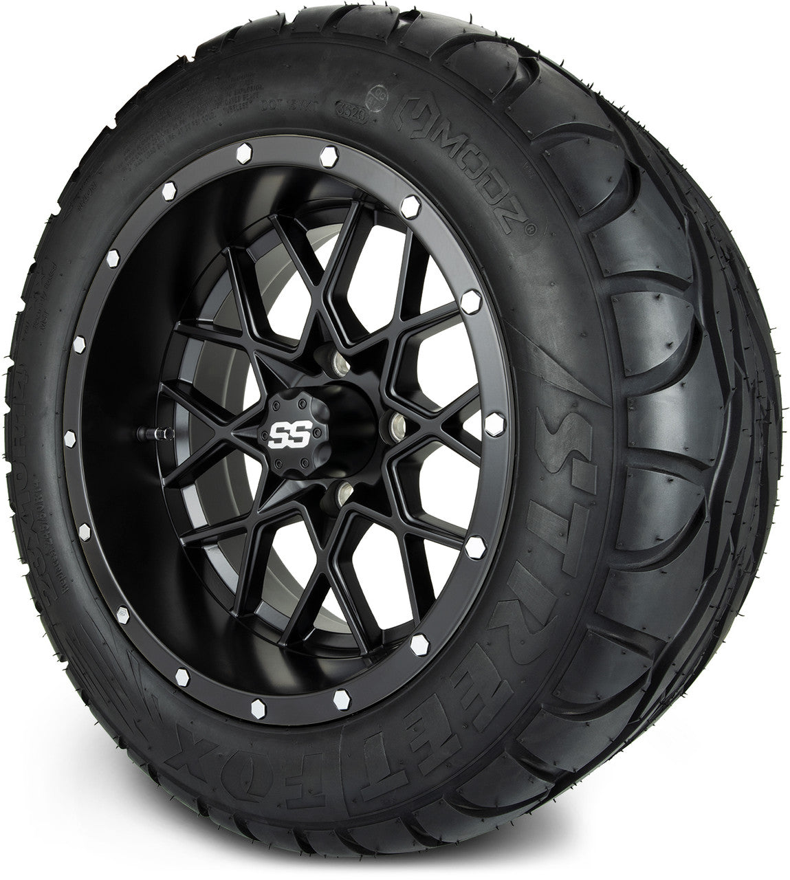 MODZ® 14" Vortex Matte Black - Lifted Tires and Wheels Combo