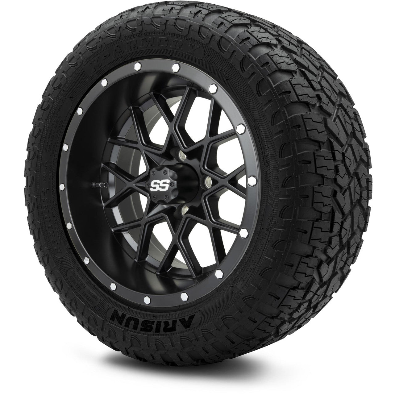 MODZ® 14" Vortex Matte Black - Lifted Tires and Wheels Combo