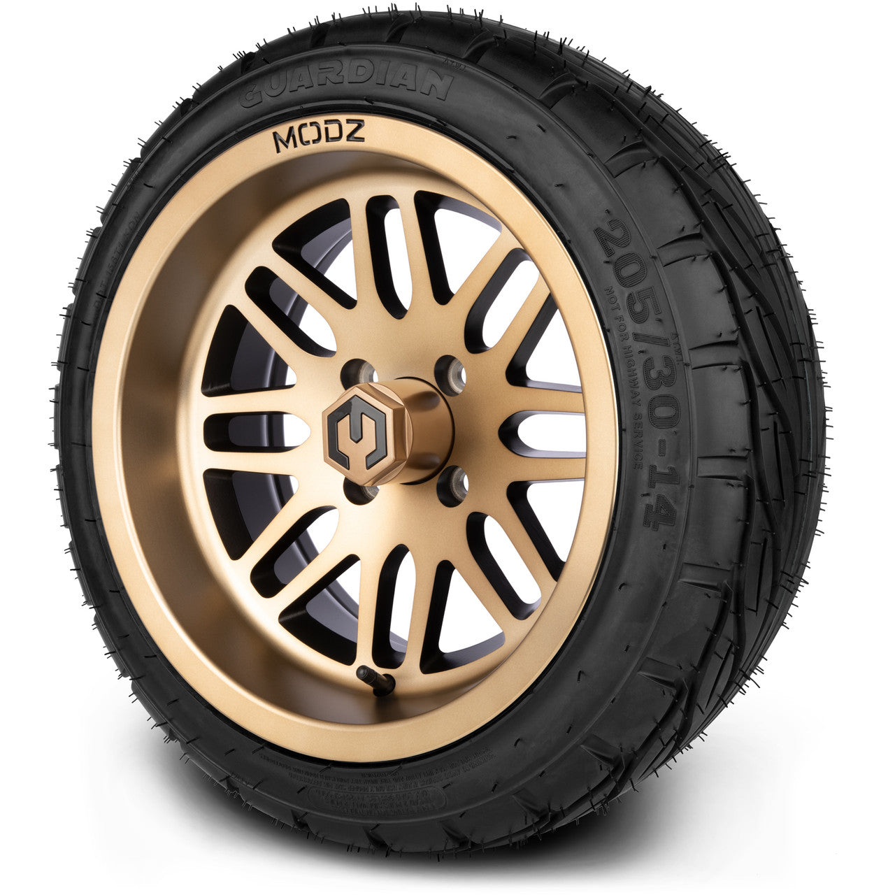 MODZ® 14" Mayhem Bronze - LowPro Street Tire and Wheels Combo