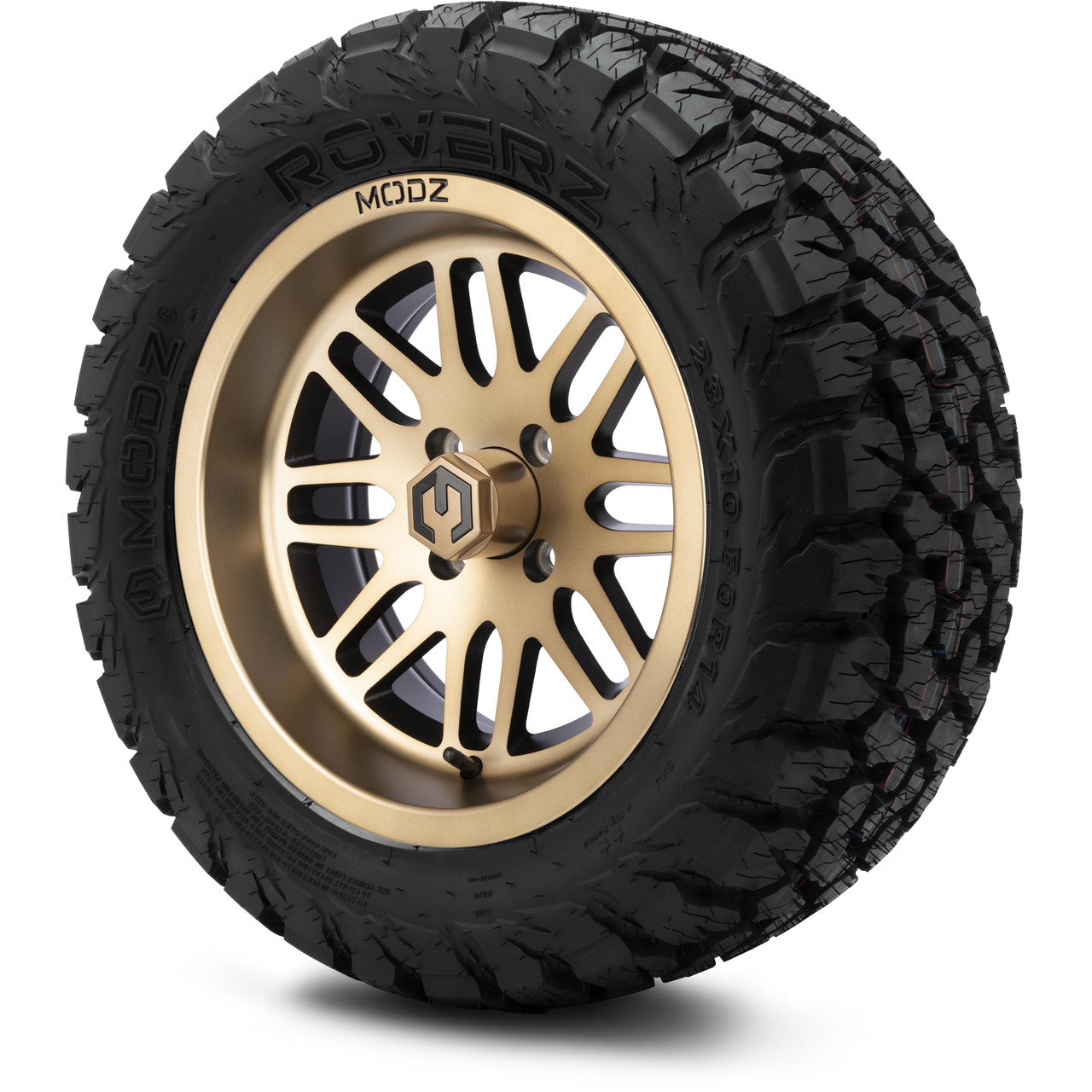 MODZ® 14" Mayhem Bronze - Lifted Tires and Wheels Combo