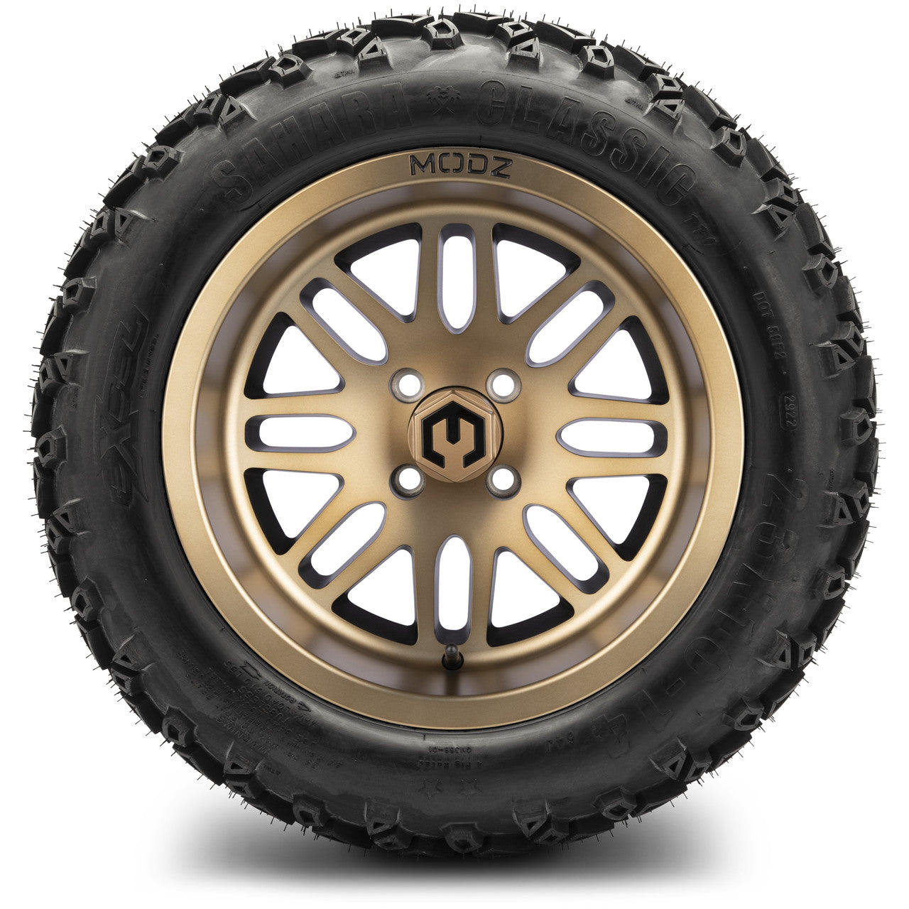 MODZ® 14" Mayhem Bronze - Lifted Tires and Wheels Combo