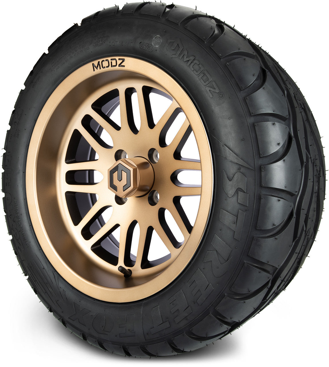 MODZ® 14" Mayhem Bronze - Lifted Tires and Wheels Combo