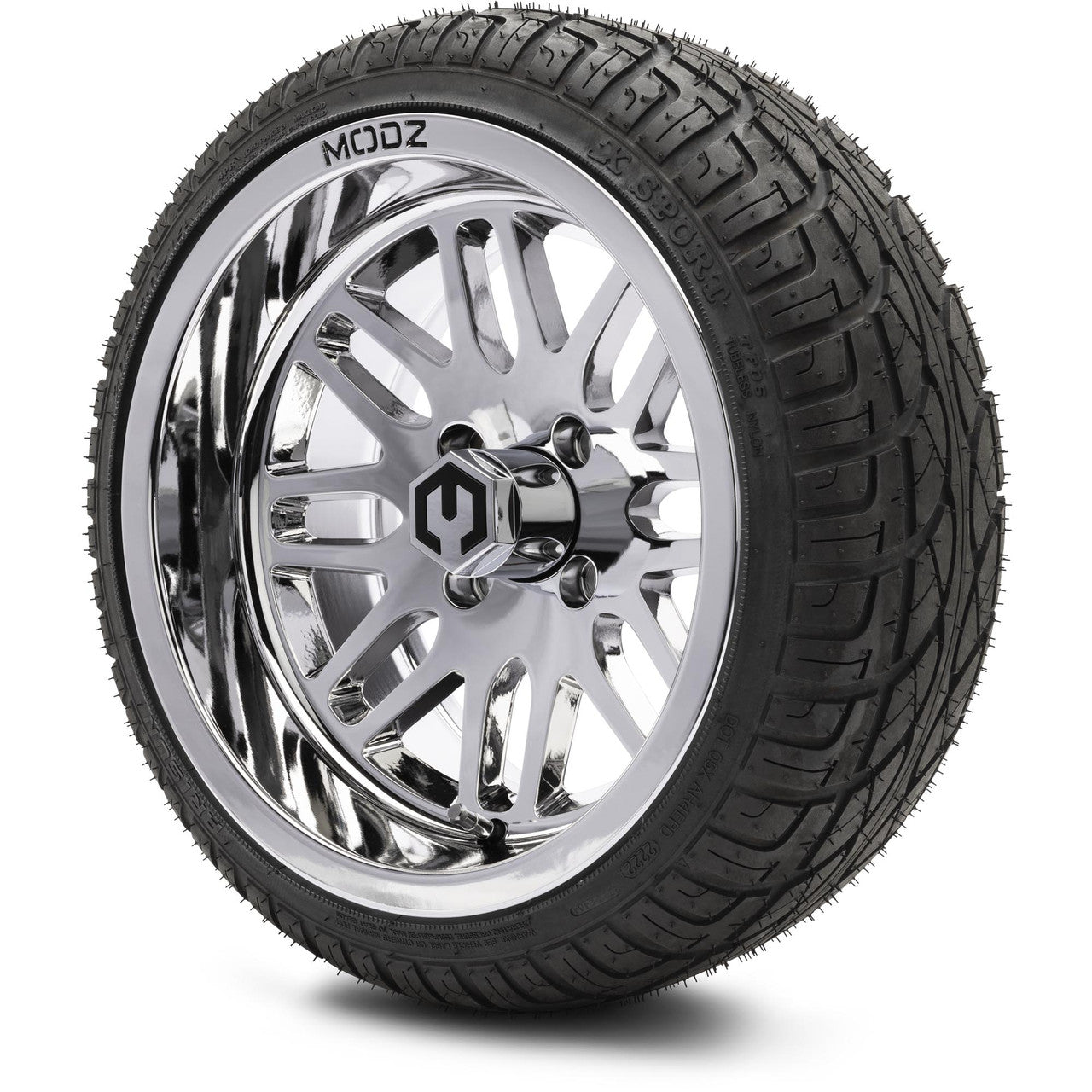 MODZ® 14" Mayhem Chrome - LowPro Street Tire and Wheels Combo