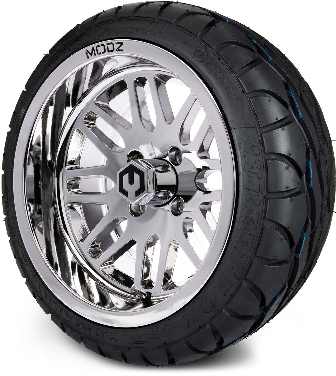 MODZ® 14" Mayhem Chrome - LowPro Street Tire and Wheels Combo