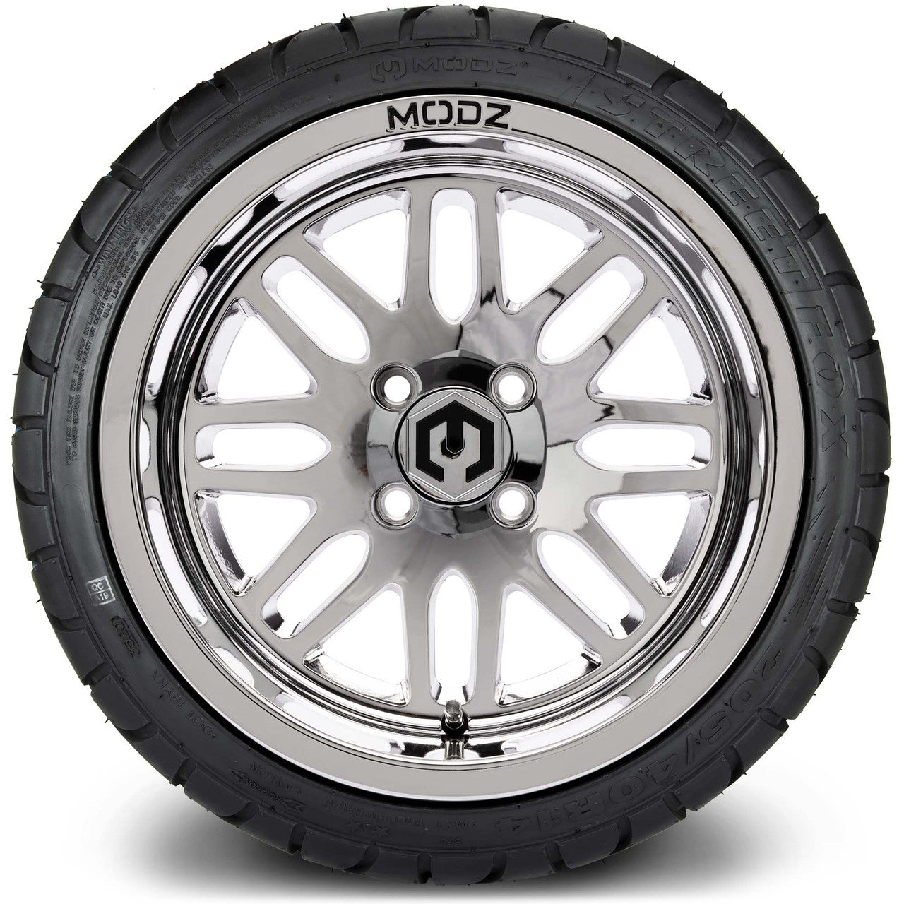 MODZ® 14" Mayhem Chrome - LowPro Street Tire and Wheels Combo