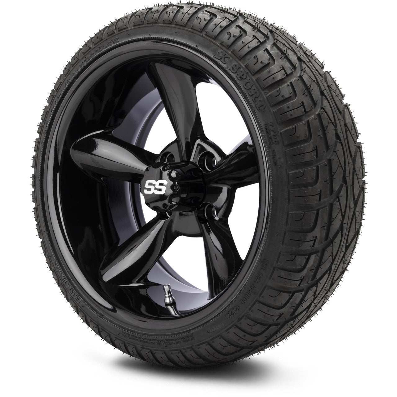 MODZ® 14" Godfather Glossy Black - LowPro Street Tire and Wheels Combo