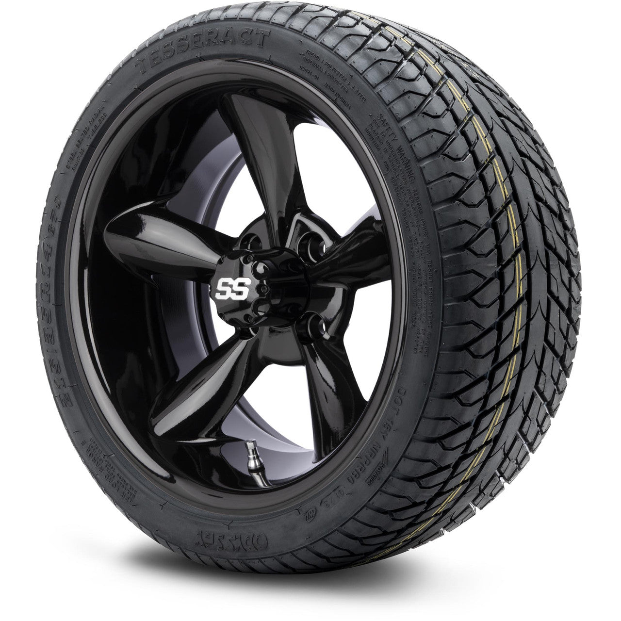 MODZ® 14" Godfather Glossy Black - LowPro Street Tire and Wheels Combo