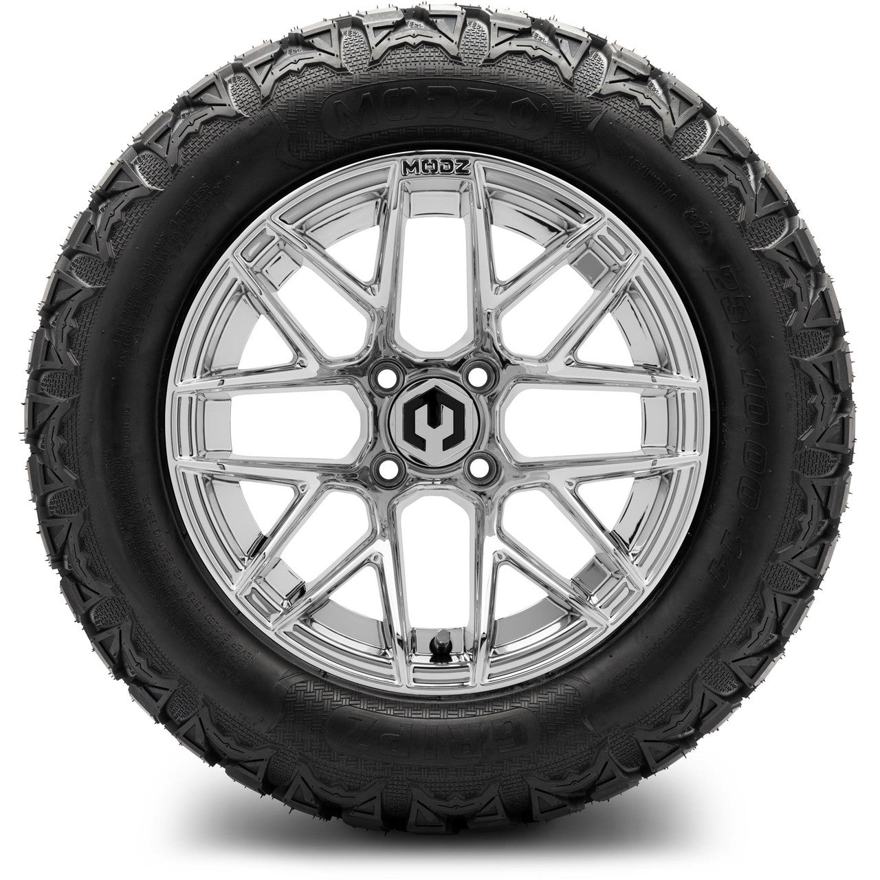 MODZ® 14" Matrix Chrome - Lifted Tires and Wheels Combo