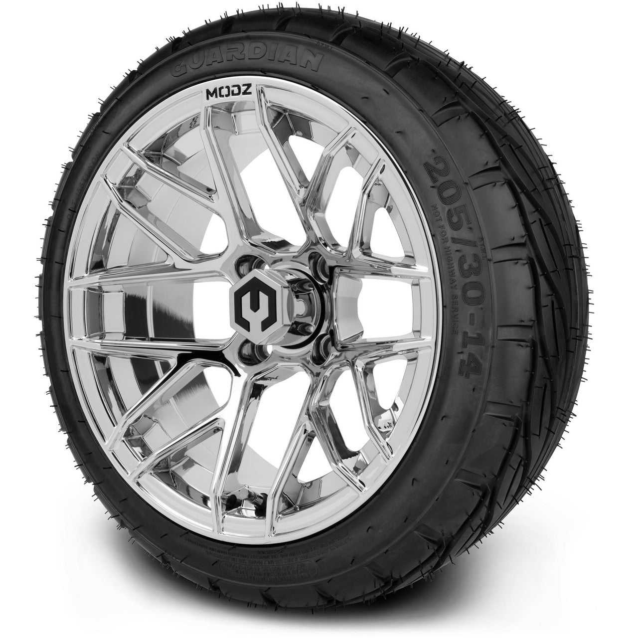 MODZ® 14" Matrix Chrome - LowPro Street Tire and Wheels Combo