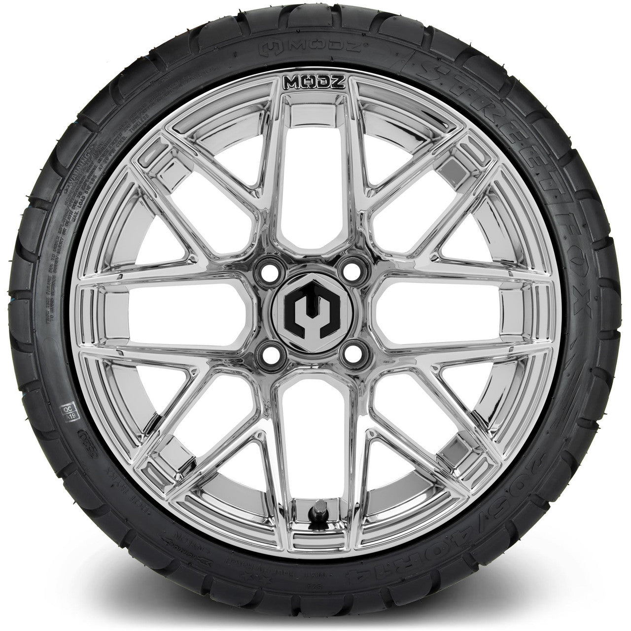 MODZ® 14" Matrix Chrome - LowPro Street Tire and Wheels Combo
