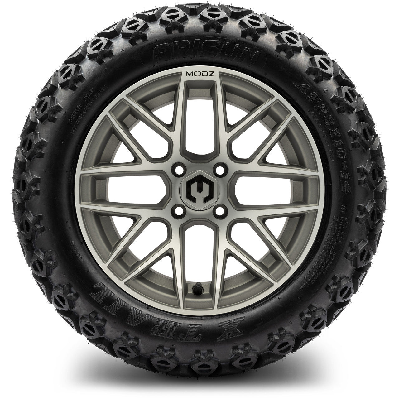 MODZ® 14" Matrix Gunmetal - Lifted Tires and Wheels Combo