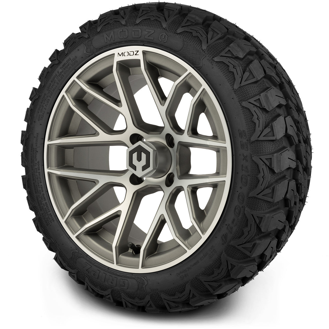 MODZ® 14" Matrix Gunmetal - Lifted Tires and Wheels Combo