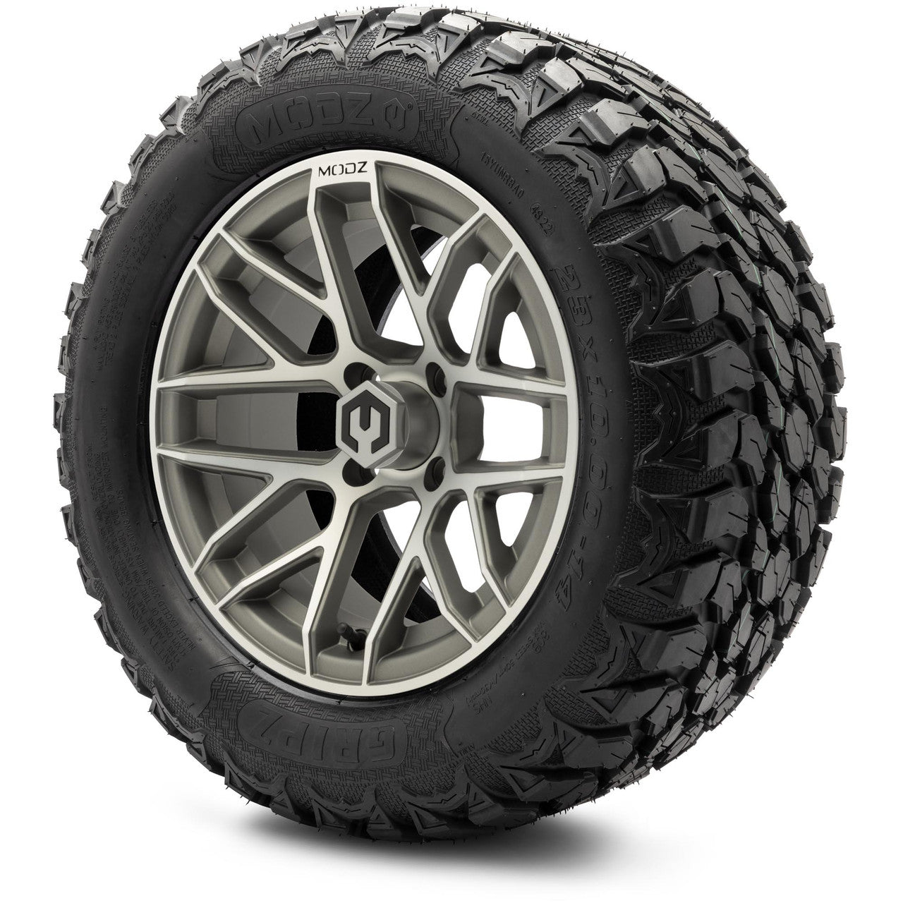 MODZ® 14" Matrix Gunmetal - Lifted Tires and Wheels Combo