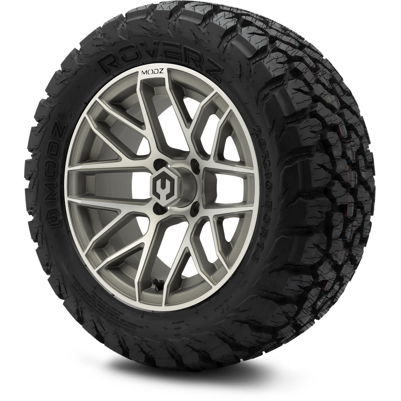 MODZ® 14" Matrix Gunmetal - Lifted Tires and Wheels Combo