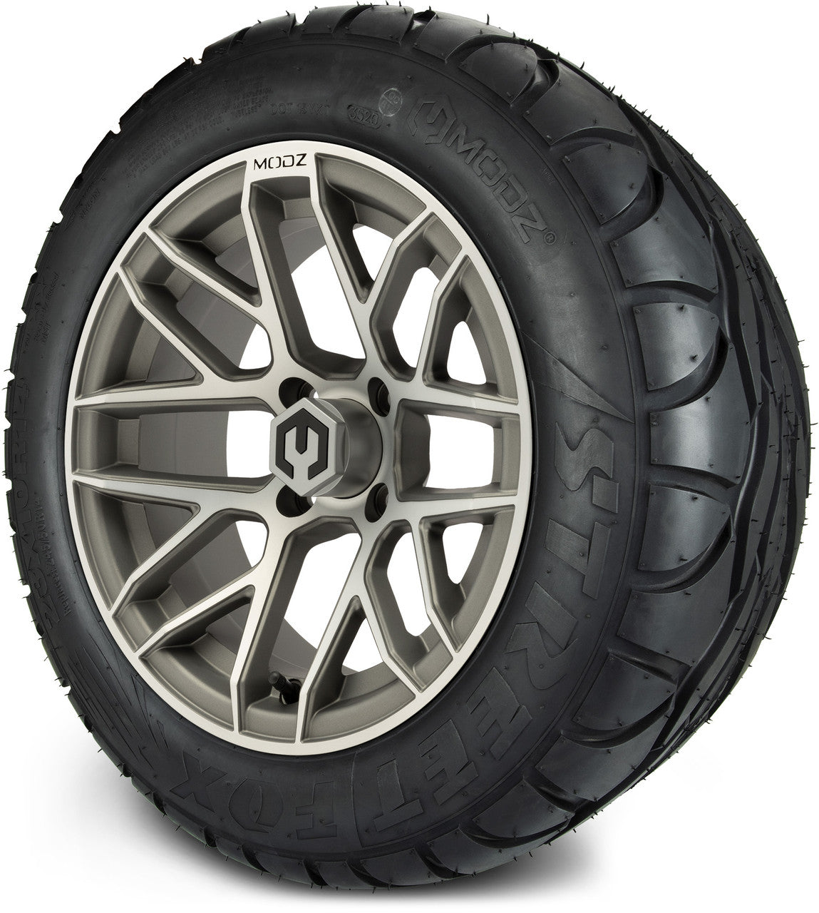 MODZ® 14" Matrix Gunmetal - Lifted Tires and Wheels Combo