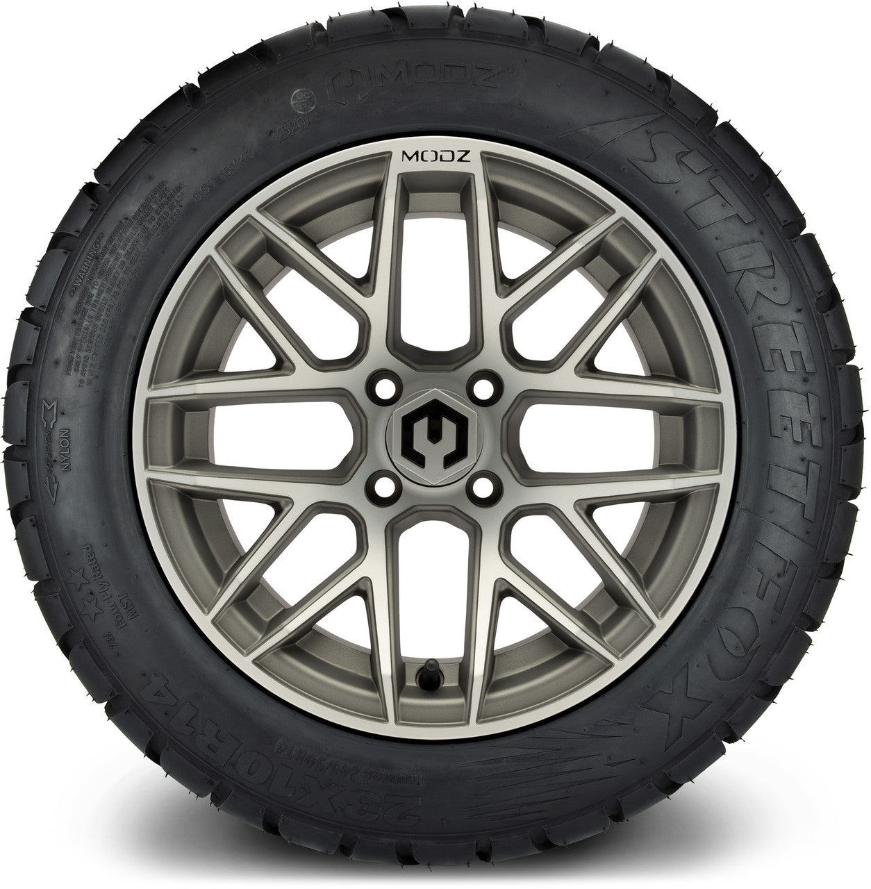 MODZ® 14" Matrix Gunmetal - Lifted Tires and Wheels Combo