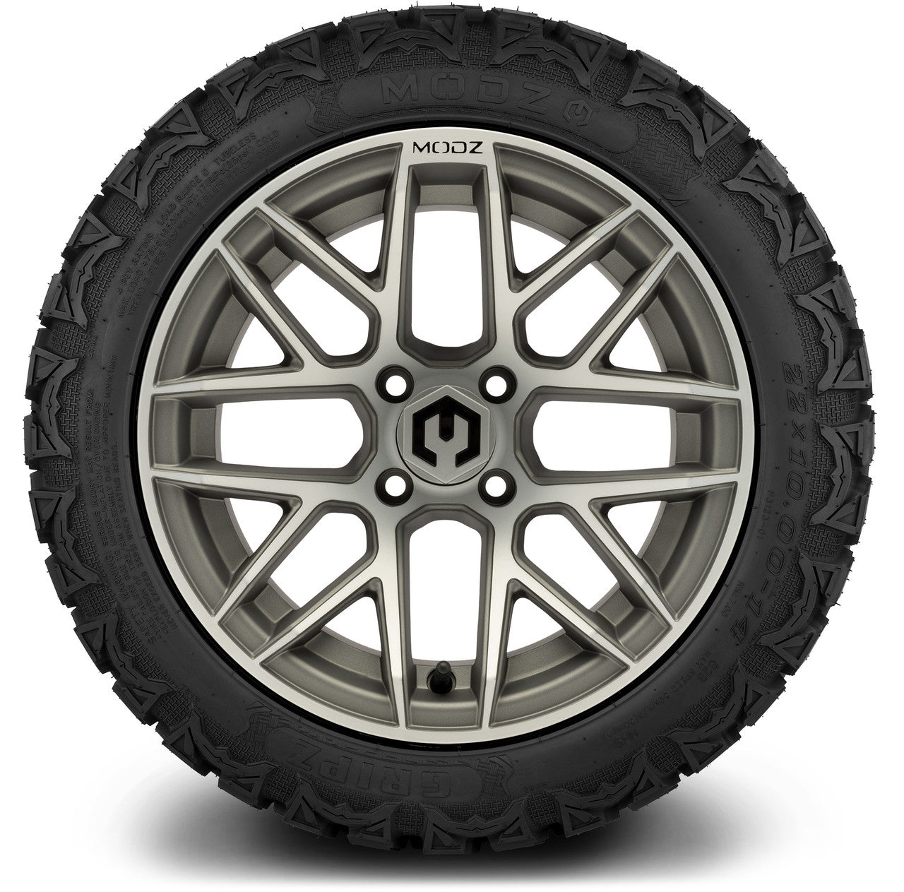 MODZ® 14" Matrix Gunmetal - Lifted Tires and Wheels Combo