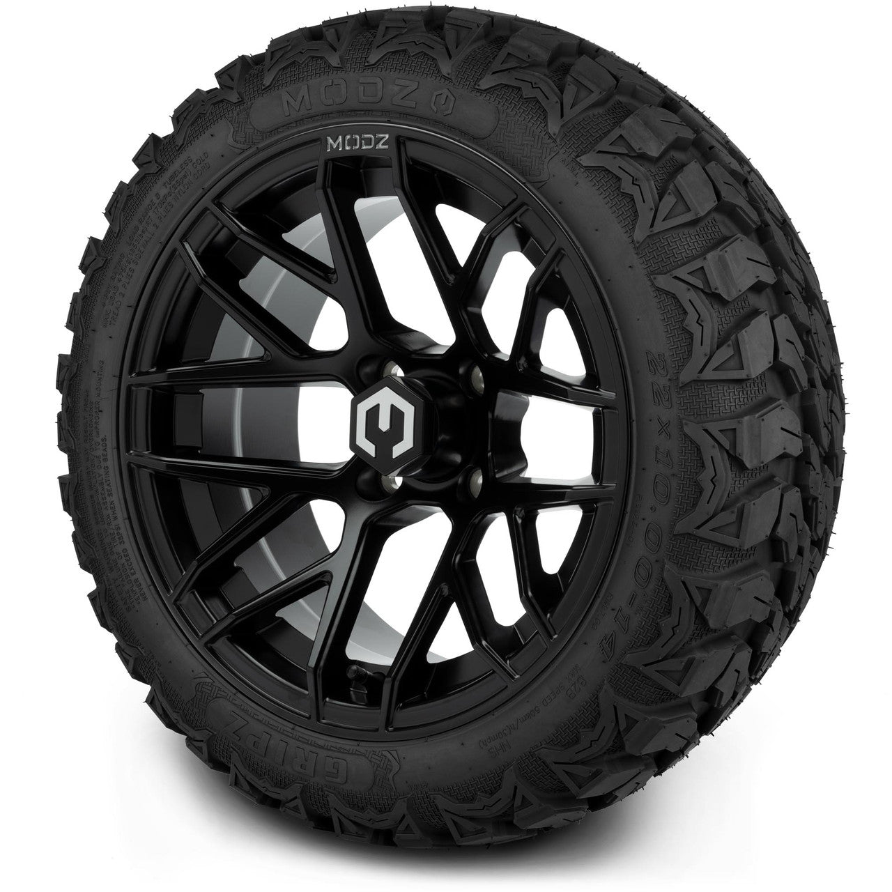 MODZ® 14" Matrix Matte Black - Lifted Tires and Wheels Combo