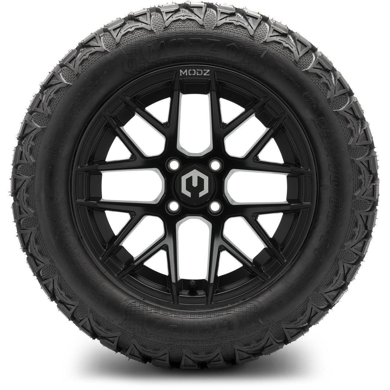 MODZ® 14" Matrix Matte Black - Lifted Tires and Wheels Combo