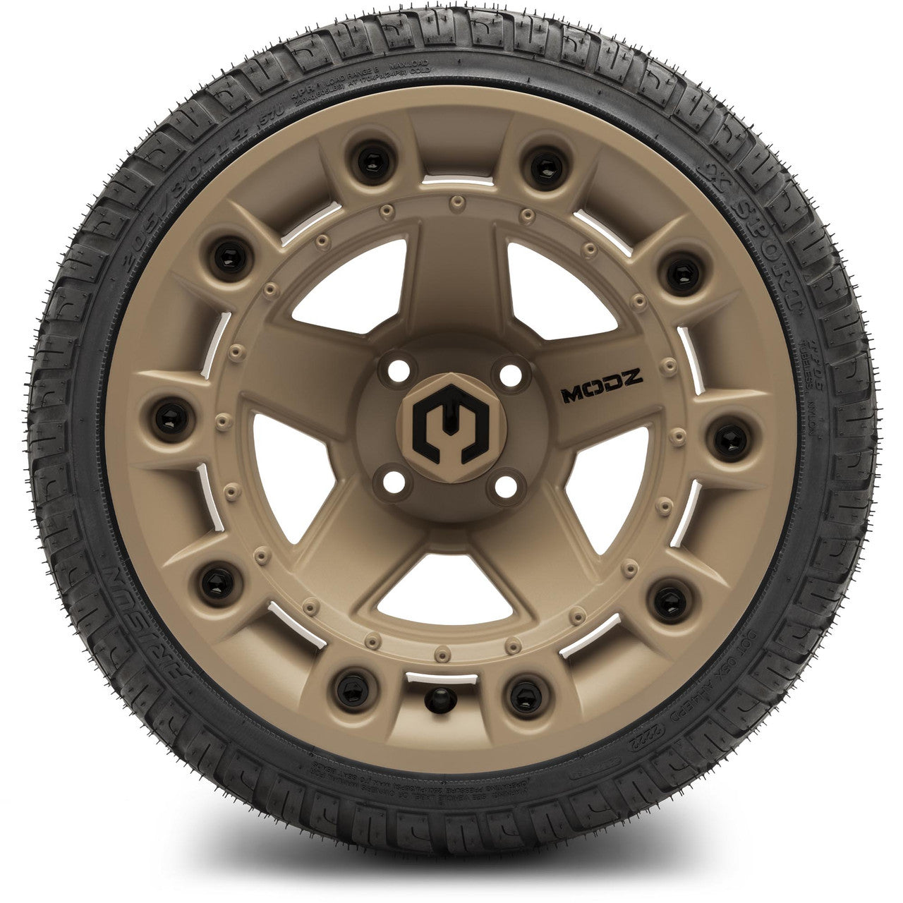 MODZ® 14" Defender Sand - LowPro Street Tire and Wheels Combo