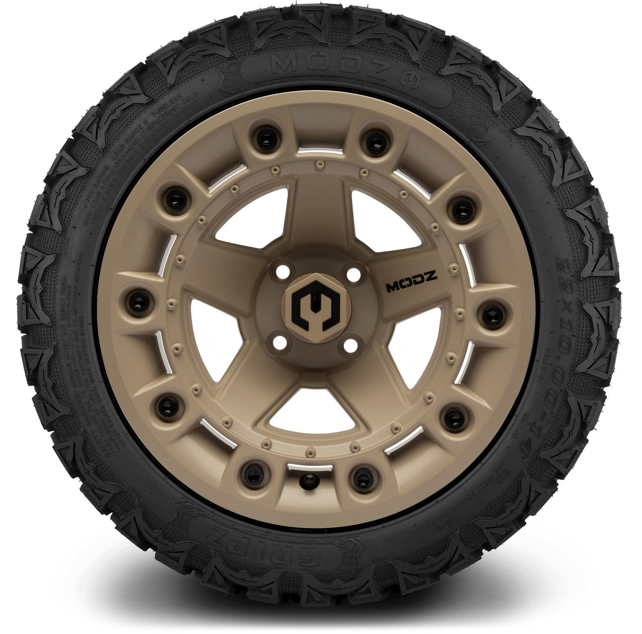 MODZ® 14" Defender Sand - Lifted Tires and Wheels Combo
