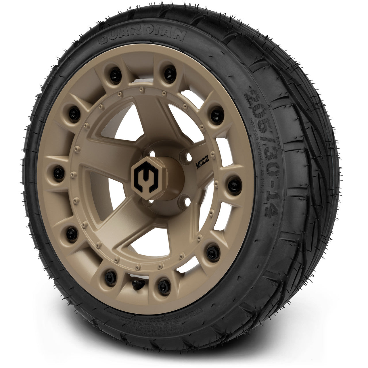 MODZ® 14" Defender Sand - LowPro Street Tire and Wheels Combo