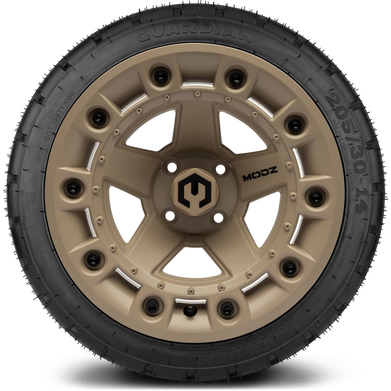 MODZ® 14" Defender Sand - LowPro Street Tire and Wheels Combo