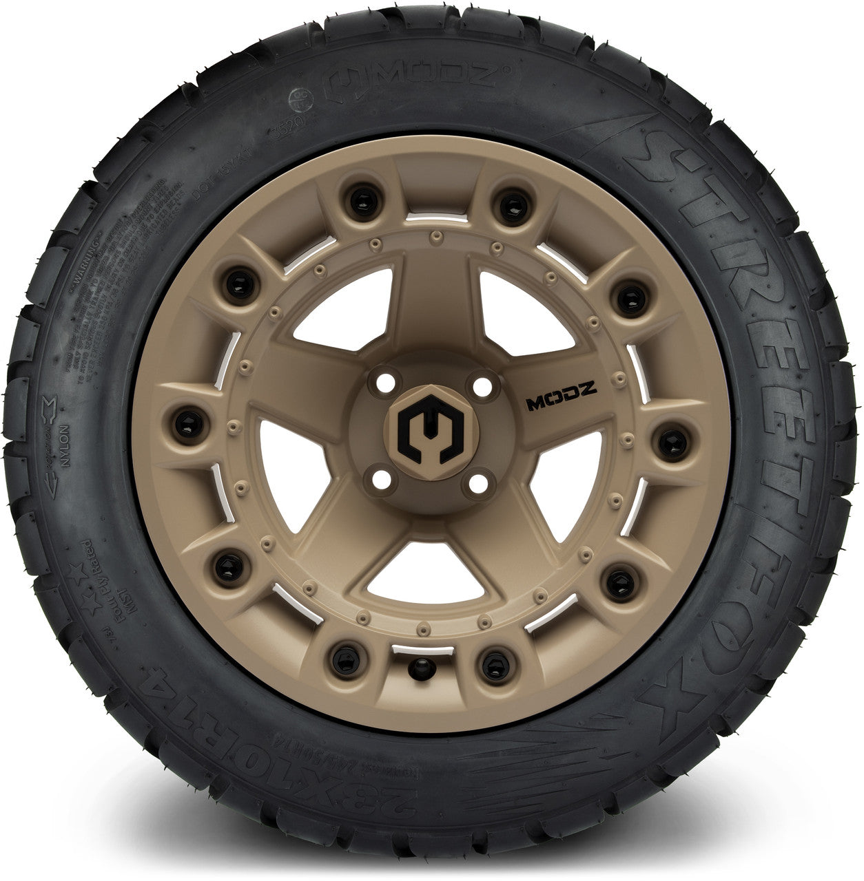 MODZ® 14" Defender Sand - Lifted Tires and Wheels Combo