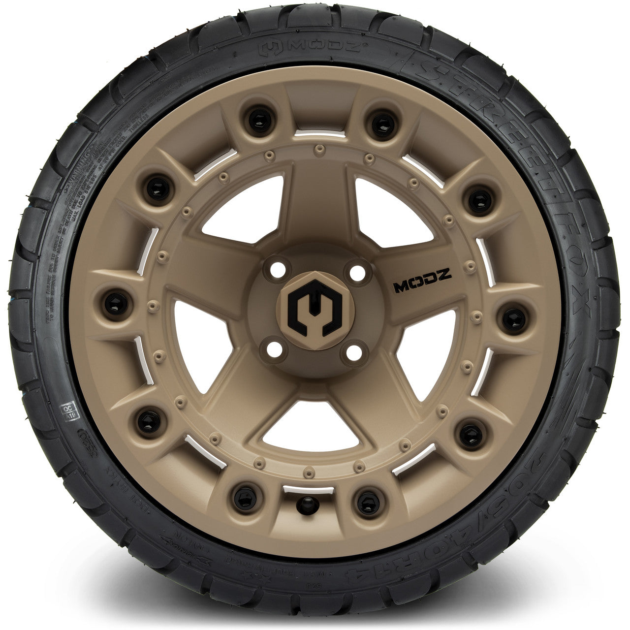 MODZ® 14" Defender Sand - LowPro Street Tire and Wheels Combo