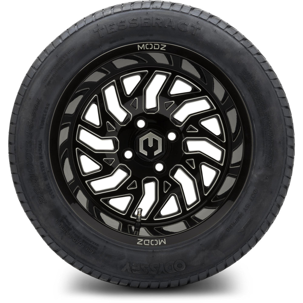 MODZ® 14" Carnage Glossy Black with Ball Mill - Lifted Tires and Wheels Combo