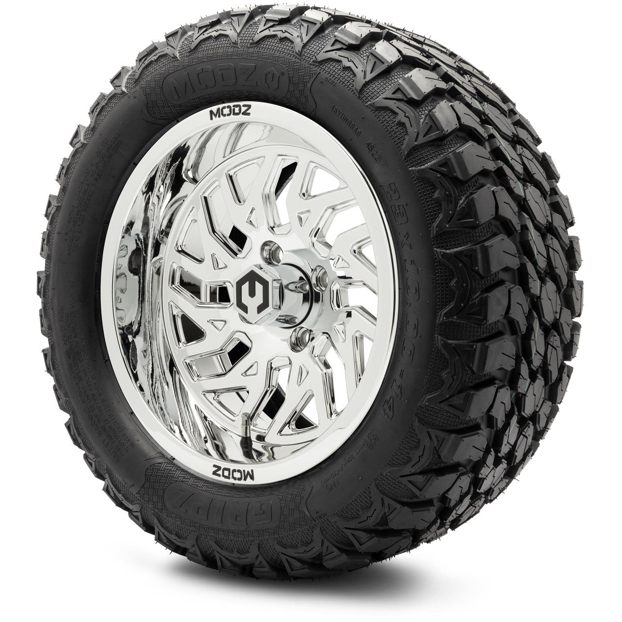MODZ® 14" Carnage Chrome - Lifted Tires and Wheels Combo