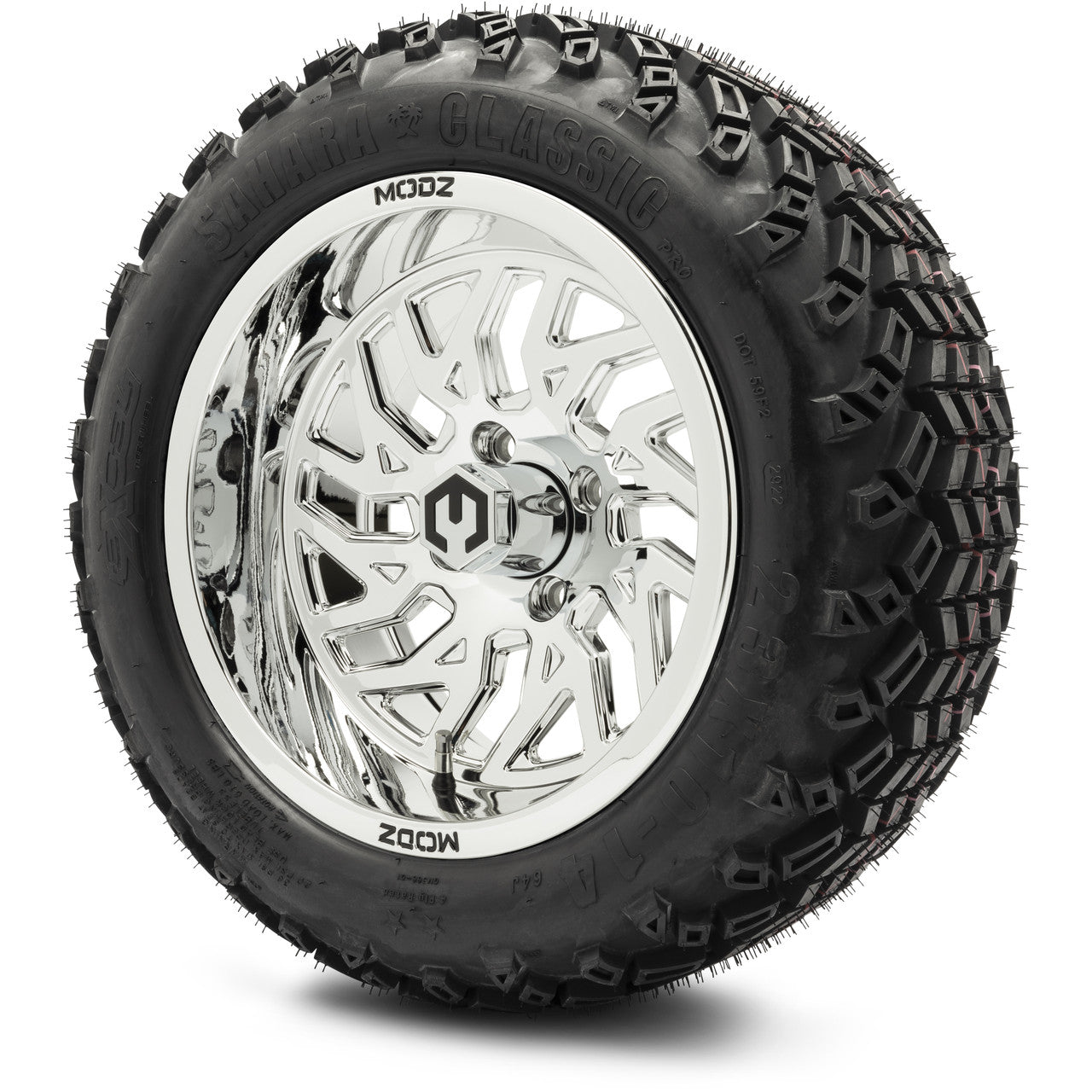 MODZ® 14" Carnage Chrome - Lifted Tires and Wheels Combo