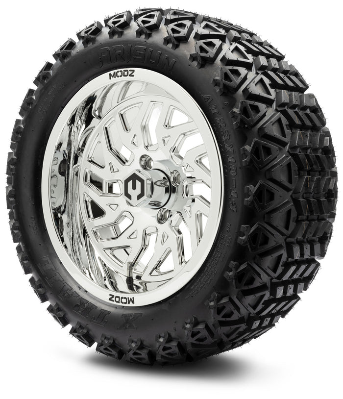 MODZ® 14" Carnage Chrome - Lifted Tires and Wheels Combo