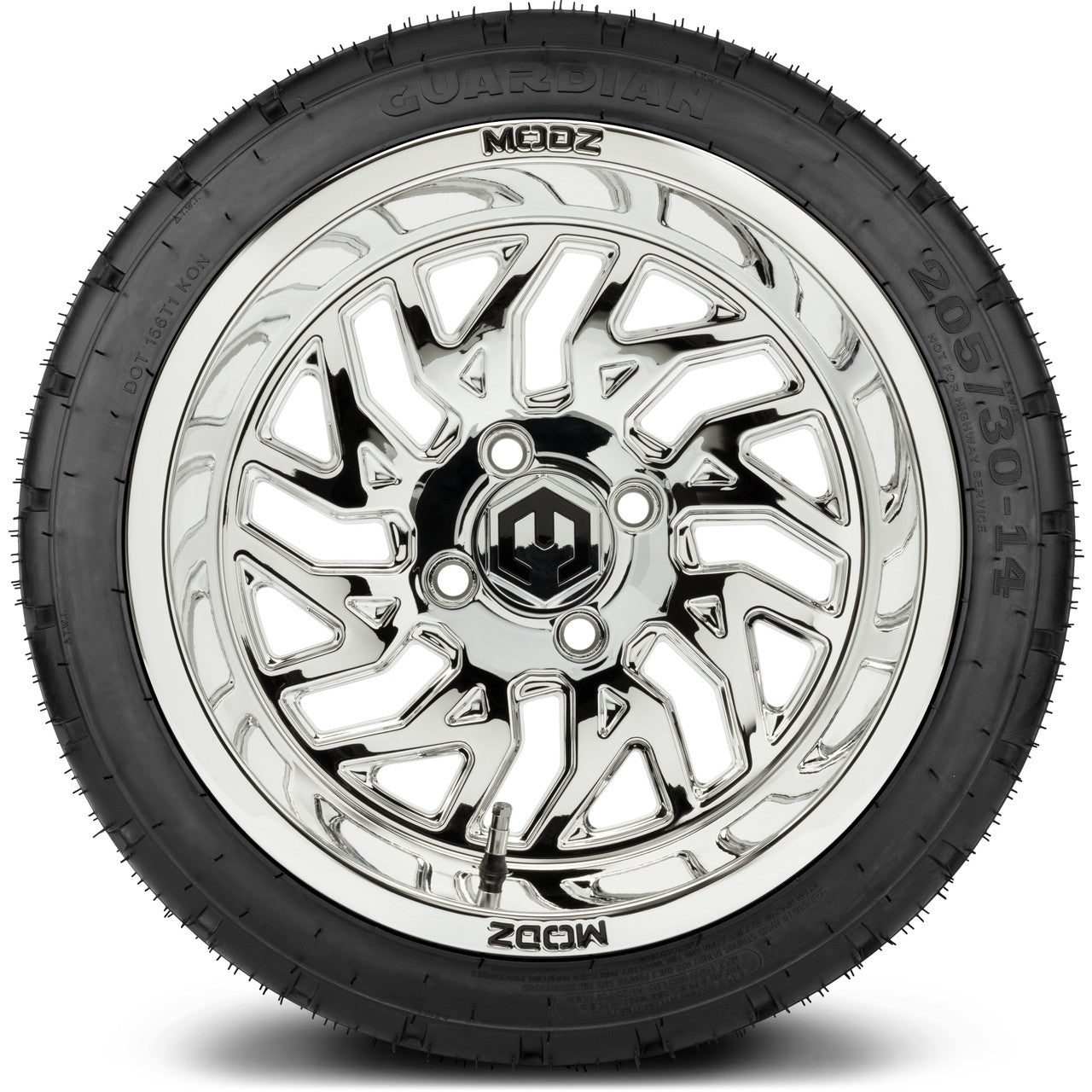 MODZ® 14" Carnage Chrome - LowPro Street Tire and Wheels Combo
