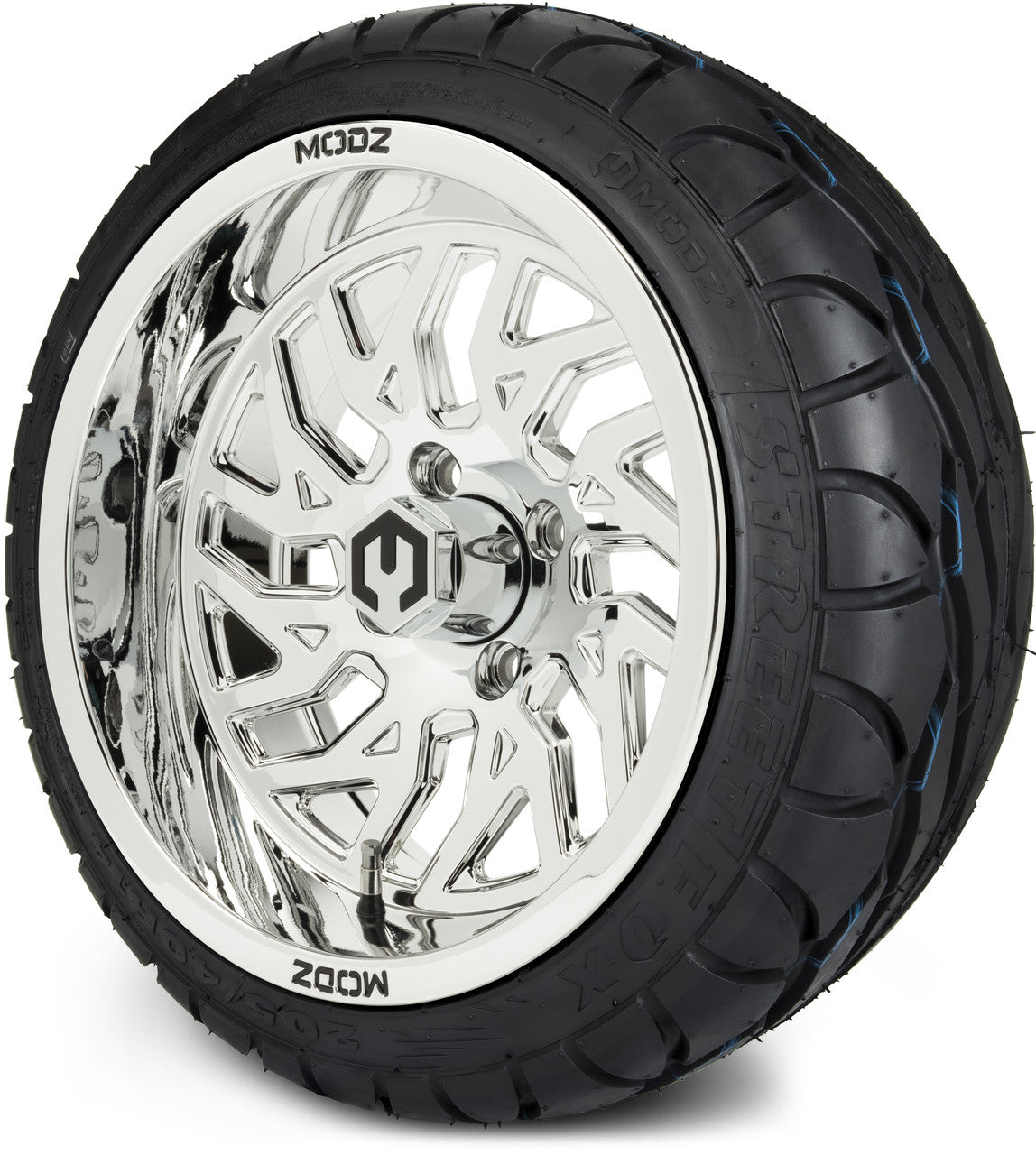 MODZ® 14" Carnage Chrome - LowPro Street Tire and Wheels Combo