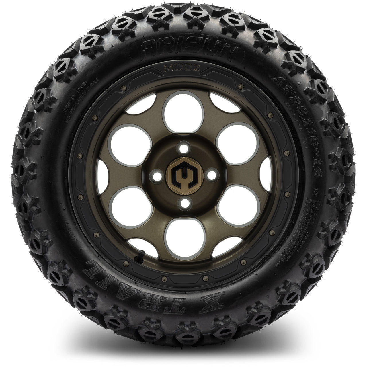 MODZ® 14" Militia Matte Bronze - Lifted Tires and Wheels Combo